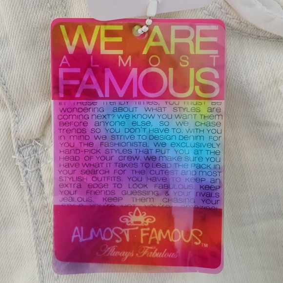 We Are Almost Famous High Rise Distressed Shorts NWT - Picture 4 of 7